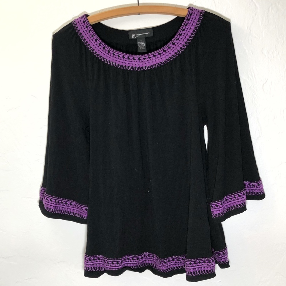 INC International Concepts Embroidered Blouse